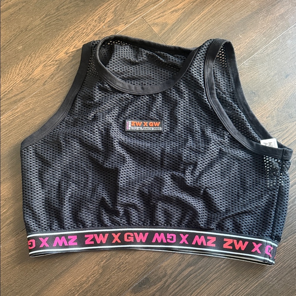 Zumba Fitness Black Mesh Crop Top